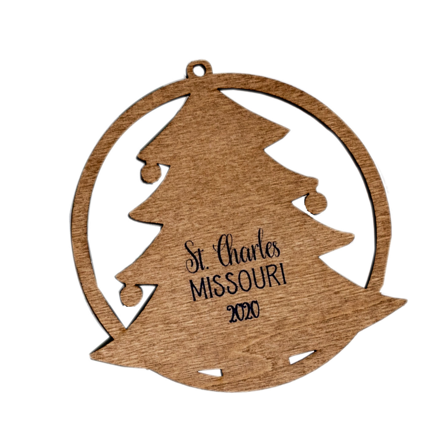 St. Charles wood ornament